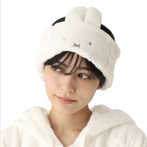 Miffy 3D Face Hairband  Microfiber Material fluffy accessory Japan Exclusive